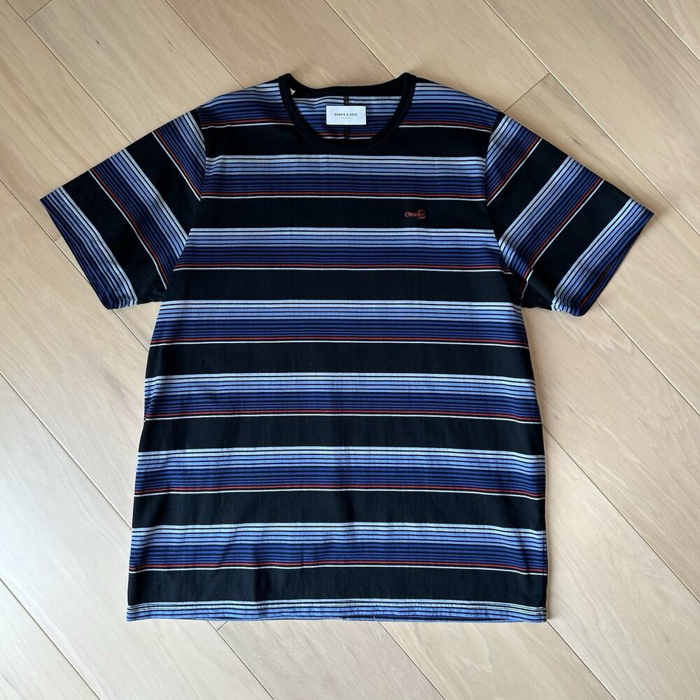 Ovadia & Sons New York Striped Tee Black T-Shirt Short Sleeve Men’s XL